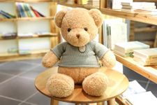 Soft Plush Teddy Bear with Shirt - 1.25 Feet (38cm) - Adorable Gift for Boys and Girls (Light Brown)