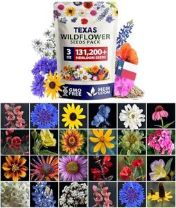 HOME GROWN 130,000+ Pure Wildflower Seeds - Premium Texas Flower Seeds [3 Oz] Perennial Garden Seeds for Birds & Butterflies - Wild Flowers Bulk Seeds Perennial: 22 Varieties Flower Seed for Planting