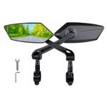 RBRL New Type Of Large Lens Explosion-Proof Bike Mirror, Fixed On The Handlebar, Adjustable And Rotatable Bicycle Mirror, Rearview Mirror (Pair)