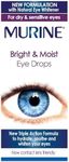 Murine Bright & Moist Eye Drops to Whiten Eyes as Well as Hydrating and Soothing Dry and Sensitive Eyes, 15ml