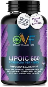 OVF Acido Alfa Lipoico 650 mg | 120 Capsule ad Alto Dosaggio (4 mesi fornitura) | Potente Antiossidante e Antinfiammatorio Naturale | Senza Biossido di Silicio | 100% Made in Italy e Vegano