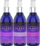 Pillow Sleep Spray Mist for Deep Sleep | Help Stress & Anxiety Relief Aid | (Pack of 3) Calming Lavender, Vanilla, Rose Mist | by Combat Cleaner