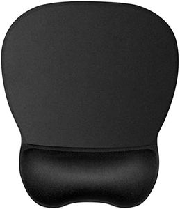 JIKIOU Ergonomic Mouse Pad with Gel Wrist Support, Comfortable Mousepad with Smooth Wrist Rest Surface and Non-Slip PU Base for Pain Relief Computer Laptop Office Home Black, 9.2 x 8.1 in