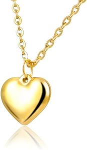 MILAKOO Or Collier pour Femme Coeur DéLicat MéDaillon Amour Charms ChaîNes en Acier Inoxydable