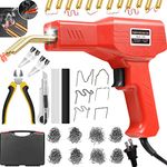 150W Upgraded Plastic Welder Kit,800PCS Hot Stapler Welding Machine Car Bumper Repair Kit,2 in 1 Plastic Welder Soldering Gun with Weld Rods,6 Types Staples for Bumper/Kayak/Plastic Product Repairs