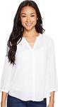 NYDJ Women's Size 3/4 Sleeve Pintuc