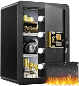 YITAHOME 2.5 Cu ft Fireproof Safe, Safe Box with Fireproof Safe Document Bag, Digital Keypad Lock and Removable Shelf, Security Safes for Home Office Hotel - Protects Valuables: Money, Jewelry, Cash