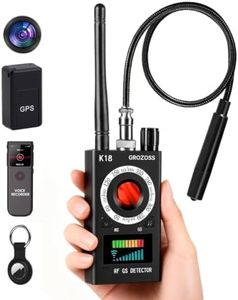 Hidden Camera & GPS Tracker Detector – Anti-Spy Signal Scanner and Lens Finder for Locating Hidden Cameras, Tracking Devices & Wireless Bugs in Hotels, Bathrooms, Home & Office (Black)