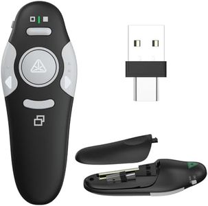 QUI Presentation Clicker Wireless Presenter Remote, Black, A-C