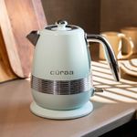 Cüraa by YFL home Retro Electric Kettle1.8 Litre | 2000 W Kettle for Hot Water | Electric Kettle with Auto Shut-Off & Boil-Dry Protection | Detachable Lid,Cool-Touch Handle,360° Rotating Base