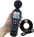 Instrument Compact Professional Digital Sound Level Meter Decibel with Backlit Display High Accuracy Measuring 30dB-130dB with Data Record Function (Sound level meter)