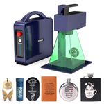 GWEIKE G2 Pro 30W Fiber Laser Engraver, 15000mm/s Fast Laser Engraver Machine with 3D & Deep Engraving, 150x150mm Working Area, Portable Laser Marking Machine for Jewelry, Metal, Leather, Dog Tags