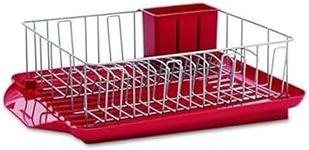 Farberware 3-Piece Dish Rack Set, Red