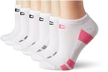 Champion Women's Champion Women's Double Dry 6-pack Performance No Show Sockschampion athletic socks, White/Assorted, M UK