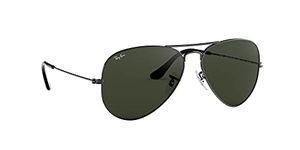 Ray-Ban mens Aviator Sunglasses, Gray (Frame: Gray, Lens Color: Gray-green), L UK