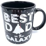 Silver Buffalo Darth Vader BEST DAD in the GALAXY Ceramic 20 oz Coffee Mug. - Disney Black and White Star Wars Mug