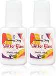 Body Glue for Glitter Tattoos, Eleanore's Diary 10ml*2 Art Glitter Glue, Odourless & Non Toxic, Skin Glue for Chunky Glitter Makeup, Beach Parties, Carnival, Christmas, Cosplay, Halloween, Gemstones