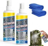 INDIGO WHALES Headstone Restoration and Cleaning Spray, 100ml headstone cleaner for graves, biological solution gravestone cleaner for Granite Marble Cemetery Memorials (2PCS)