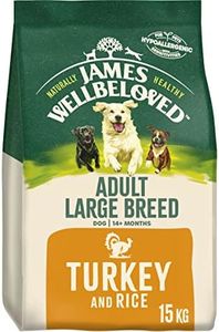 James Wellbeloved Adult Large Breed Turkey & Rice 15 kg Bag, Hypoallergenic Dry Dog Food
