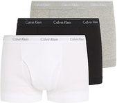 Calvin Klein Men's Trunk 3pk Trunk, Black (Black/White/Grey Heather), L