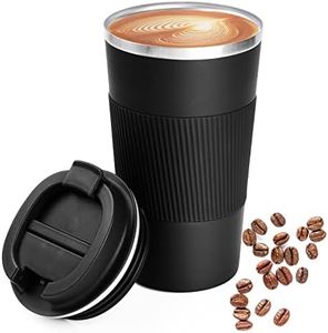 Travel Coffee Mug Spill Proof, Vacuum Insulated Coffee Mug 17oz Stainless Steel Travel Mug Double Wall Leak-Proof Reusable Coffee Tumbler for Keep Hot/Ice Coffee, Tea, and Beer