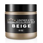 STARTSO WORLD Leather Recoloring Balm 8 oz | Beige Leather Repair Kit for Furniture, Leather Color Restorer for Couches | Leather Dye | Repair, Restore & Renew Old, Faded Leather…