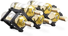 Navaris Bamboo Wine Rack - Foldable