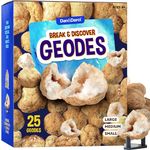 Break & Discover Geodes Kit for Kids - White Moroccan Geode for Kids Break Open - Science Kits for Kids Ages 8-12, 8-10, 12-14 Age - Geode Kit Cool Discovery Toys - Science Kit Gifts