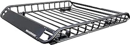 MaxxHaul 70115 46" x 36" x 4-1/2" Roof Rack Rooftop Cargo Carrier Steel Basket, Car Top Luggage Holder for SUV and Pick Up Trucks - 150 lb. Capacity, black