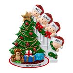 Personalized Family Ornament 2023 - Family of Four Christmas Ornaments 2023 - Family Christmas Tree Ornament Family of 4 Christmas Tree Ornaments Together Ornament - Free Customization