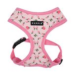 Puppia Spring and Summer Fashion Over-The-Head Dog Harness, Pink_Florian, Small