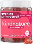 Kind Nature Evening Primrose Oil Gummies - Natural PMS Support Supplement for Women - 1000mg per Serving - with Black Cohosh Extract