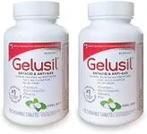 Gelusil Antacid & Anti Gas Tablets for Heartburn Relief, Acid Reflux, Bloating and Gas, Cool Mint, 200 Count