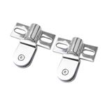 INCREWAY Glass Door Hinge Panel,2pcs Bathroom Glass Door Clip/clamp/Hinge Rotating Door Shaft Stainless Steel,Shower Accessories