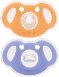 Mombella Koala Pacifiers 0-3 Months, Silicone Baby Pacifier for Breastfed Babies, Soft Nipple Newborn Soother, BPA-Free Binkies, Orthodontic, Symmetrical AND Curves Shield Design, Day n Night Time Set