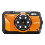 RICOH WG-6 Orange Waterproof Camera 20MP Higher Resolution Images 3-inch LCD Waterproof 20m Shockproof 2.1m Underwater Mode 6-LED Ring Light for Macro Photography