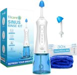 Tilcare Nasal Irrigation System Perfect Nasal Rinse Machine for Sinus & Allergy Relief - Electric Neti Pot for Nasal Irrigation to Cleanse Your Stuffy Nose - Comes with a Towel and 30 Salt Packs