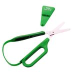 PETA Easi-Grip Left Handed Long Loop Scissors - Stainless Steel and Polymer Long Loop Handle - Self Opening Scissors - Ergonomic Grip to Increase Stability - Ideal for Anyone with Poor Hand Control, Weak Grip and Joint Problems - 45mm Rounded Blade