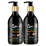 Zencia'S All Clear And Clean Scalp Shampoo and Conditioner Sulfate Free/Paraben Free-300ml Each with Ingredients Wheat Grass Oil & Shea Butter For All Hair Types (2 set)