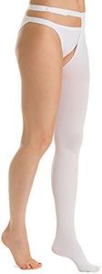 RelaxSan Antiembolism M2380LA (White, M) Anti-embolism thigh high stocking with waist attachment and inspection hole - LEFT LEG - K1-18-23 mmHg
