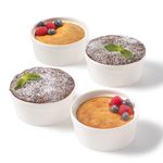 Starfrit Gourmet Bistro - Set of 4 Porcelain Ramekins - Stain Resistant - Oven, Microwave and Dishwasher Safe - Versatile Use