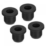 sourcing map Rubber Grommet Mount Dia 15/32" (12mm) Round T Type for Organizing and Protecting Cord Pack of 4