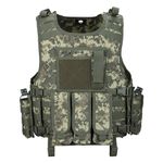 MGFLASHFORCE Tactical Airsoft Vest Adjustable Modular Paintball Vest (ACU)