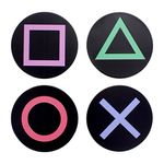 Paladone Playstation Metal Drink Coasters, Set of Four Coasters, Multicolor, 1 x 9 x 9 cm