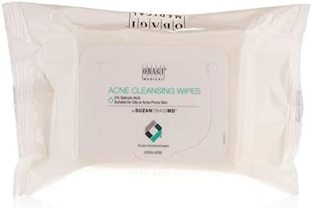 SUZANOBAGIMD On the Go Cleansing Wipes for Oily or Acne Prone Skin, 25 count Pack of 1