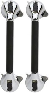 DMI Suction Grab Bars for Bathroom, Bathtub and Shower - Chrome 16 Inch (Pack of 2)