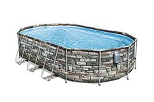 Bestway Above Ground Pool, Power Steel Comfort Jet Oval Garden Pool, Family Pool, 20ft