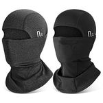 DAFIFO Winter Balaclava Ski Mask for Men Women,Windproof Thermal Face Mask Cold Weather Scarf for Cycling Skiing(Black+Gray)