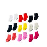 Freshfoot Unisex Cotton Ankle Length Socks For New Born Baby 0-18 Months - Multicolour (4, 6-12 Months)