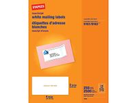 Staples 489565 Laser/Inkjet Shipping Labels 2-Inch x 4-Inch White 10 Labels/Sheet